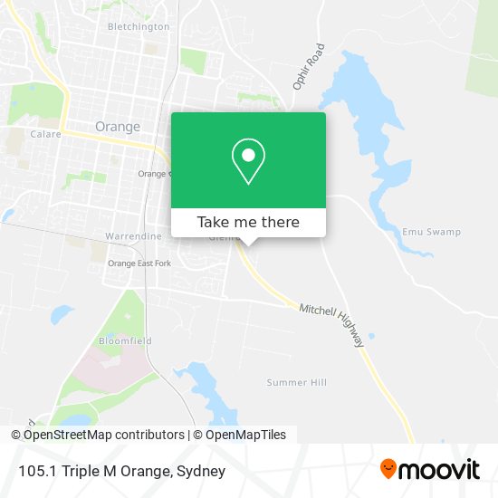 105.1 Triple M Orange map