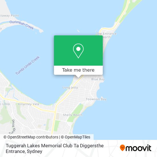 Tuggerah Lakes Memorial Club Ta Diggersthe Entrance map