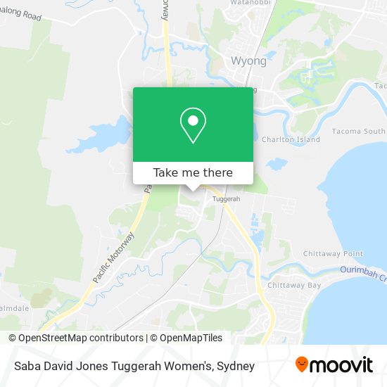 Saba David Jones Tuggerah Women's map