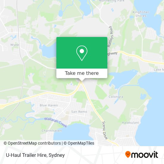 U-Haul Trailer Hire map