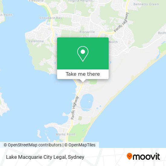 Mapa Lake Macquarie City Legal