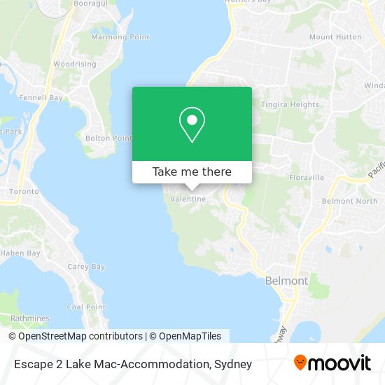 Escape 2 Lake Mac-Accommodation map