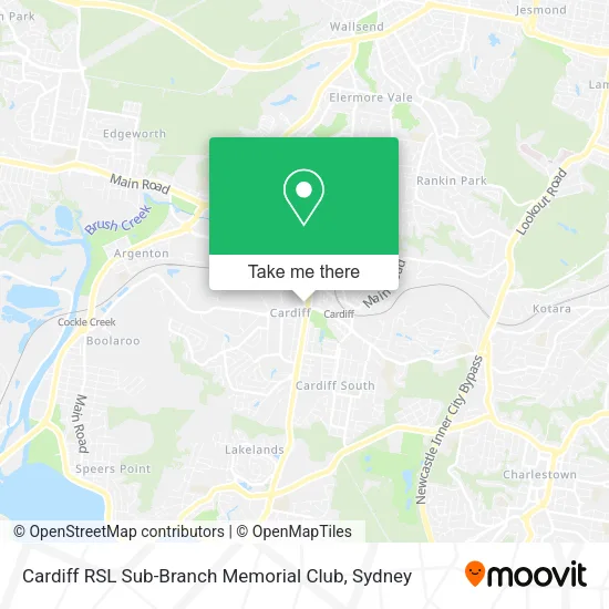 Cardiff RSL Sub-Branch Memorial Club map