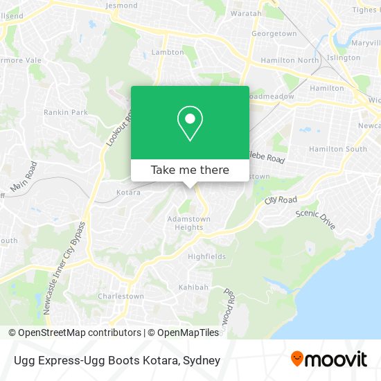 Ugg Express-Ugg Boots Kotara map
