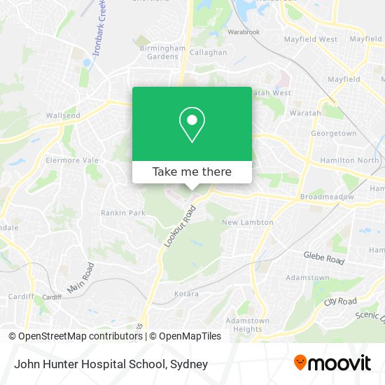 Mapa John Hunter Hospital School