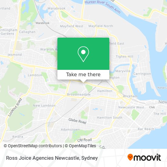 Mapa Ross Joice Agencies Newcastle