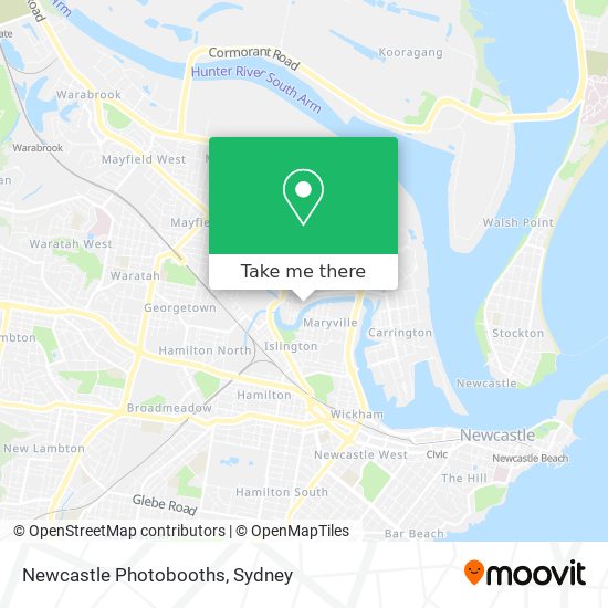 Newcastle Photobooths map