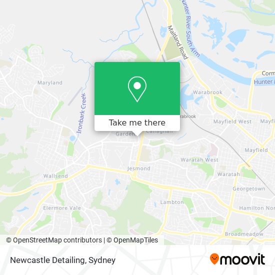 Newcastle Detailing map