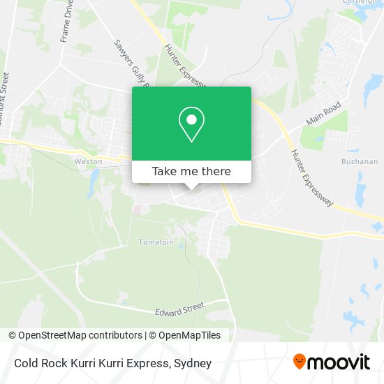 Cold Rock Kurri Kurri Express map