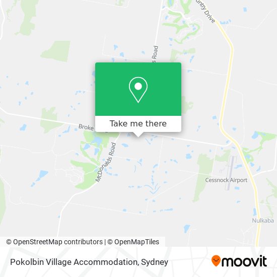 Pokolbin Village Accommodation map