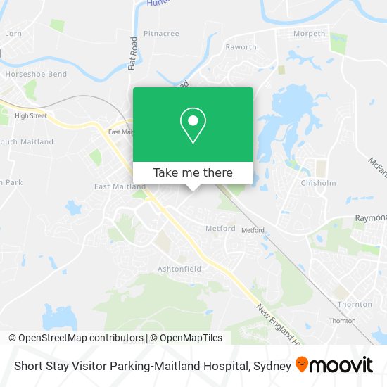 Mapa Short Stay Visitor Parking-Maitland Hospital