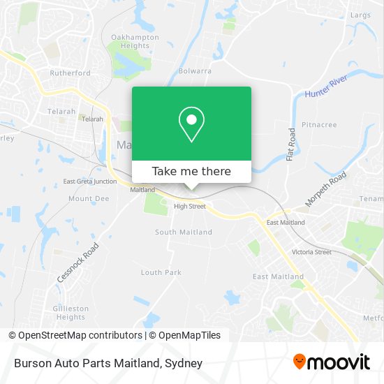 How to get to Burson Auto Parts Maitland in Maitland (NSW) by Bus or Train?