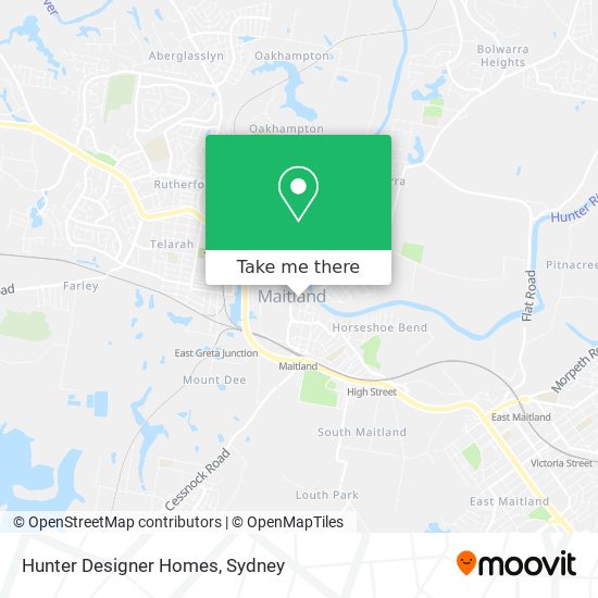 Hunter Designer Homes map