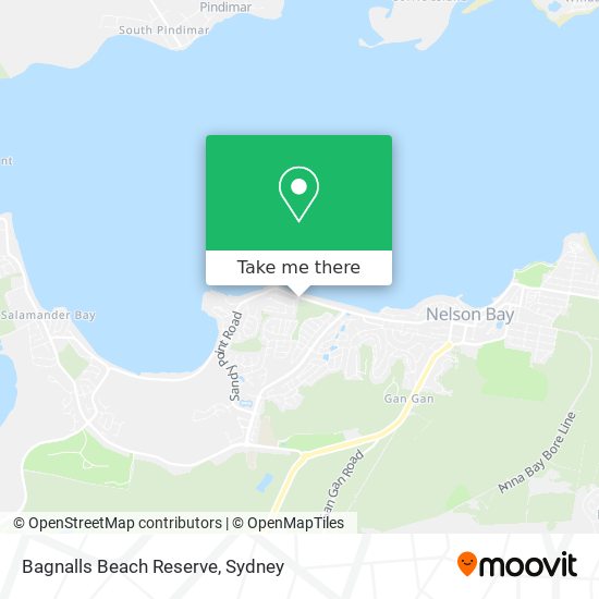 Mapa Bagnalls Beach Reserve