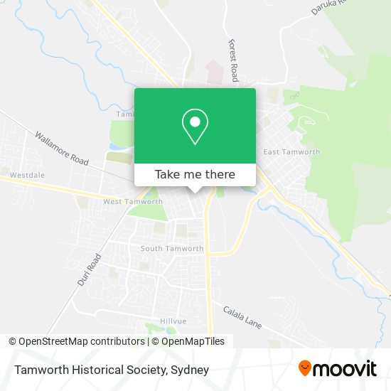 Mapa Tamworth Historical Society