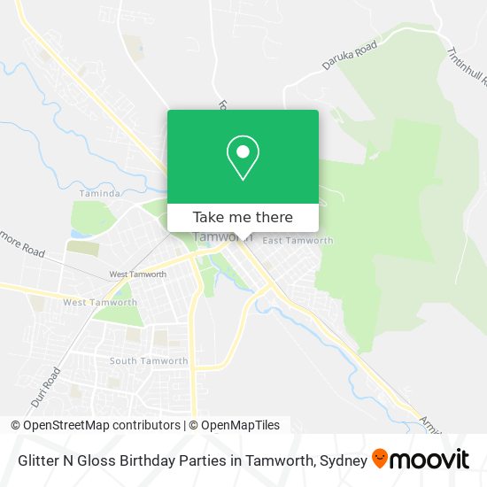 Glitter N Gloss Birthday Parties in Tamworth map