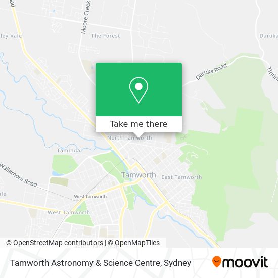 Mapa Tamworth Astronomy & Science Centre