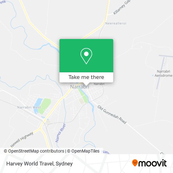 Mapa Harvey World Travel