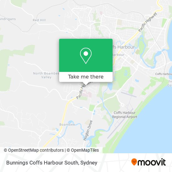 Bunnings Coffs Harbour South map