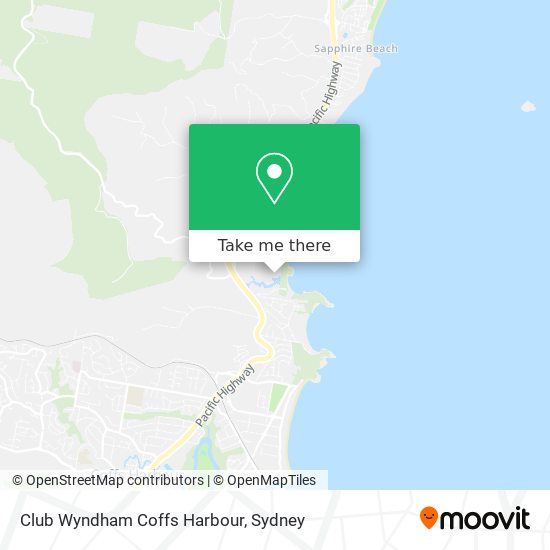 Mapa Club Wyndham Coffs Harbour