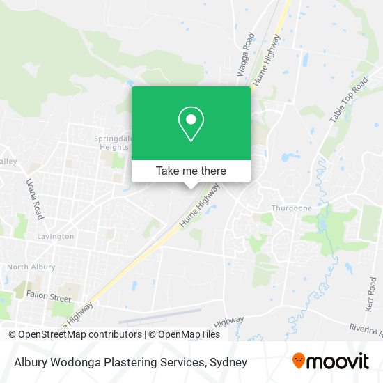 Mapa Albury Wodonga Plastering Services