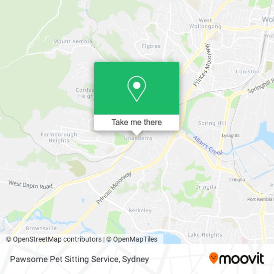 Pawsome Pet Sitting Service map