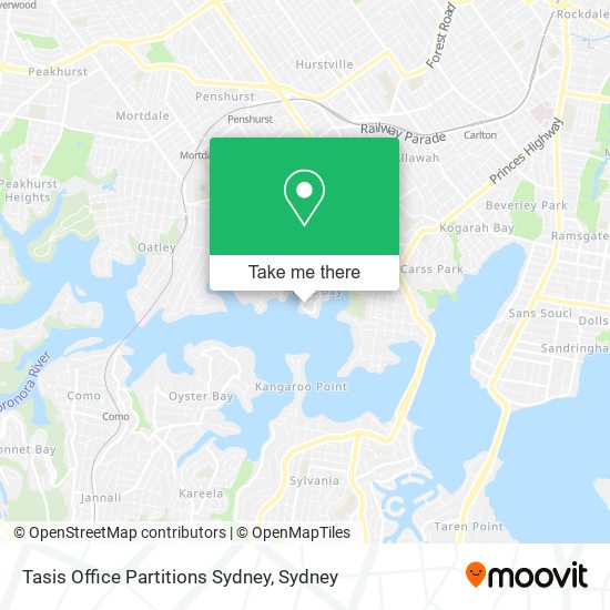 Tasis Office Partitions Sydney map