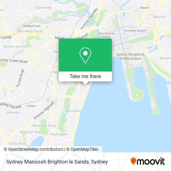 Sydney Manoosh Brighton le Sands map