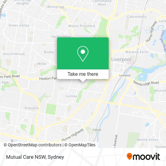 Mutual Care NSW map