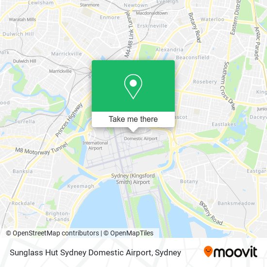 Sunglass Hut Sydney Domestic Airport map