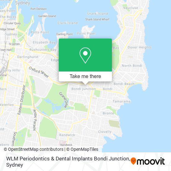 Mapa WLM Periodontics & Dental Implants Bondi Junction