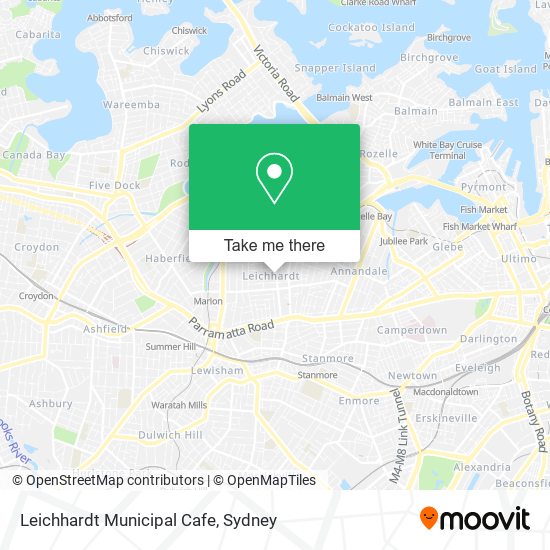 Leichhardt Municipal Cafe map