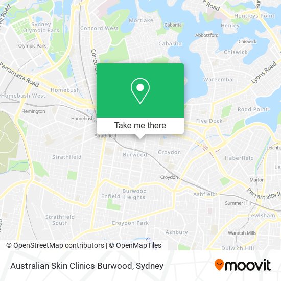 Mapa Australian Skin Clinics Burwood