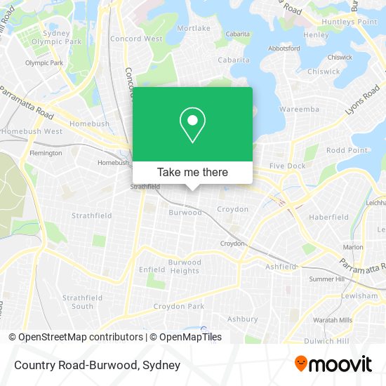 Country Road-Burwood map