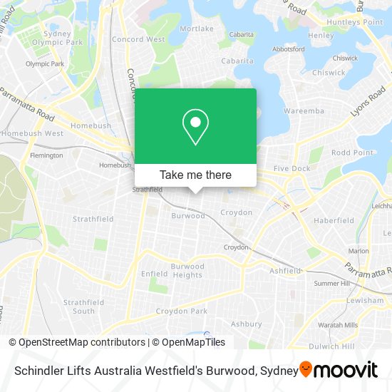 Schindler Lifts Australia Westfield's Burwood map