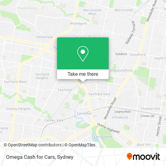 Mapa Omega Cash for Cars