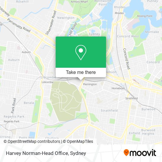 Harvey Norman-Head Office map