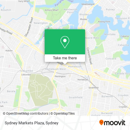 Mapa Sydney Markets Plaza