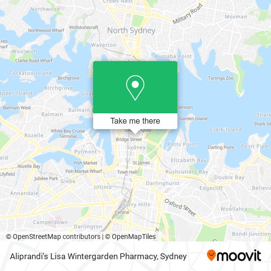Aliprandi's Lisa Wintergarden Pharmacy map
