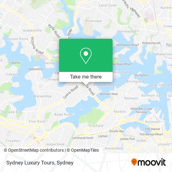 Sydney Luxury Tours map