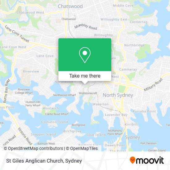 St Giles Anglican Church map