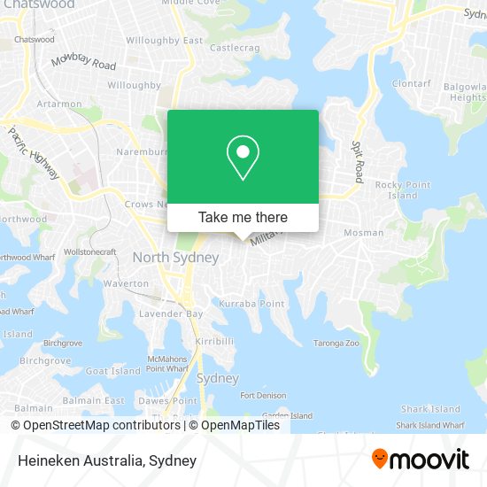 Heineken Australia map