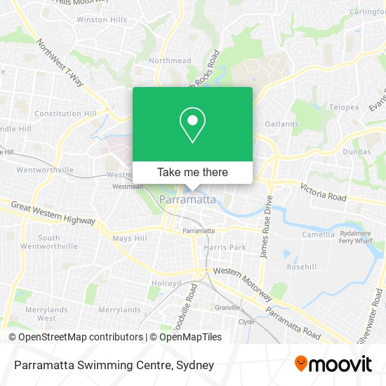 Parramatta Swimming Centre map