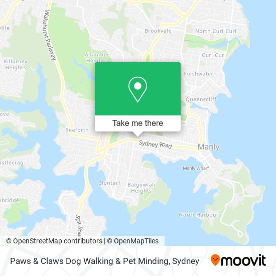 Paws & Claws Dog Walking & Pet Minding map