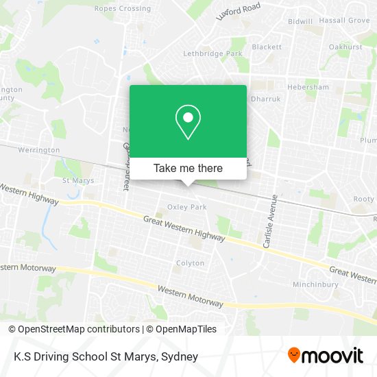 K.S Driving School St Marys map