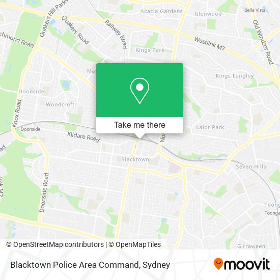 Mapa Blacktown Police Area Command