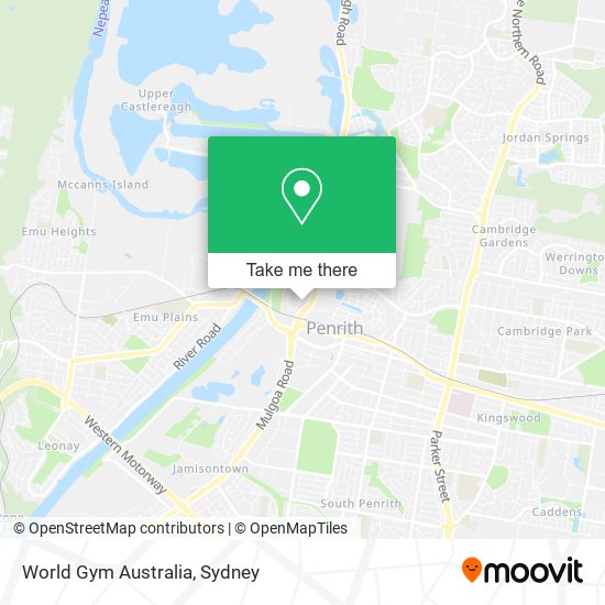 World Gym Australia map