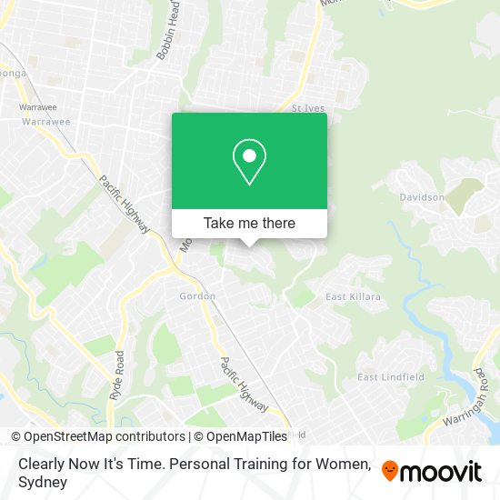 Clearly Now It's Time. Personal Training for Women map