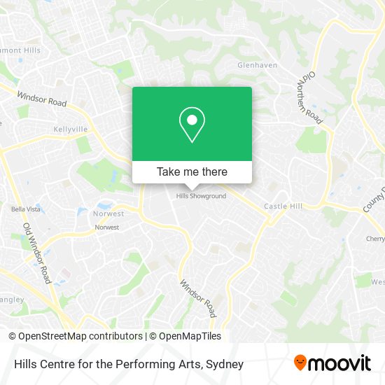 Hills Centre for the Performing Arts map