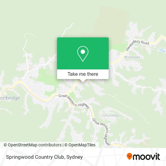 Mapa Springwood Country Club